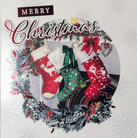 12 Pack Of Christmas Cards - Stockings