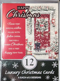 12 Pack Of Christmas Cards - Red Door