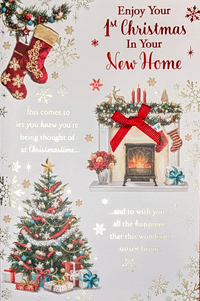 First Christmas In Your New Home - Traditional Fireplace & Words