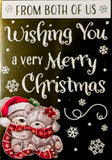 From Both Of Us Christmas - Cute Merry Gold