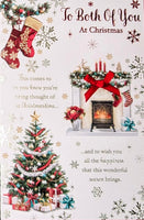 To Both Of You Christmas - Traditional Fireplace & Words