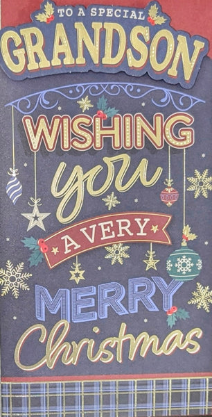 Grandson Christmas - Slim Platinum Blue