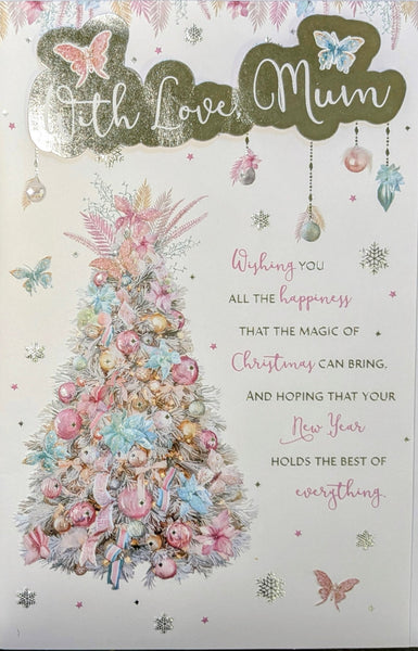 Mum Christmas - Large 8 Page Pink Tree