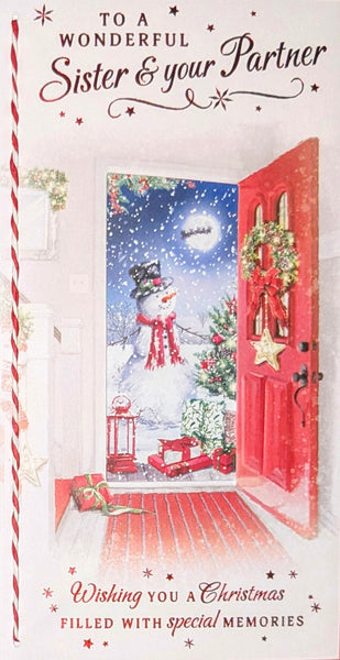 Sister & Partner Christmas - Slim Red Door