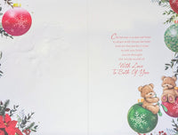 Grandson & Wife Christmas - Cute Bears On Baubles