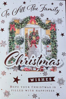 To All The Family Christmas - Traditional White Door