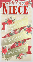 Niece Christmas - Slim Traditional Banner