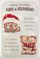 Nan & Grandad Christmas - Cute Bears Grey