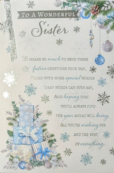 Sister Christmas - Traditional Gift Boxes & Words