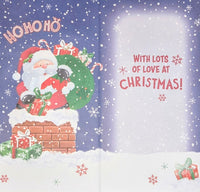 Great Grandchildren Christmas -  Slim Santa In Chimney