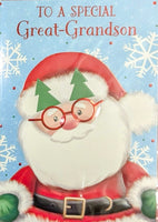 Great Grandson Christmas - Santa In Glasses