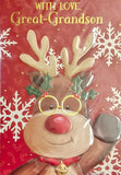 Great Grandson Christmas - Rudolph In Glasses