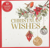 Box Of 10 Christmas Cards - Robin