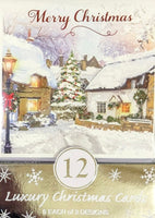 12 Pack Of Christmas Cards - Outdoor Scene