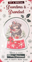 Grandma & Grandad Christmas - Slim Snow Globe