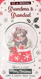 Grandma & Grandad Christmas - Slim Snow Globe