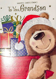 Grandson Christmas - Cute Bear With Gifts
