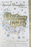 Daughter Christmas - Traditional Blue & Gold Baubles