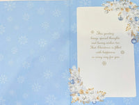 Daughter Christmas - Traditional Blue & Gold Baubles