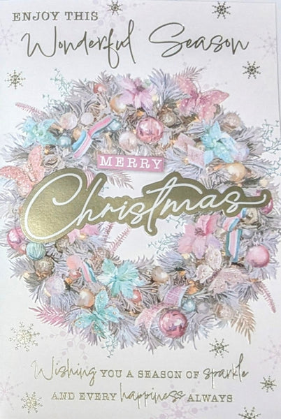 Open Christmas - Pink Wreath