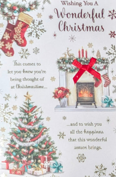 Open Christmas - Traditional Fireplace & Words