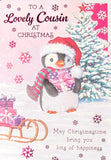 Cousin Christmas - Cute Penguin With Gift