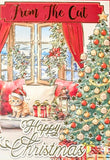 From The Cat At Christmas - Cat & Tree