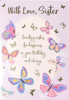 Sister Birthday - Traditional Butterflies Lilac