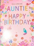 Auntie Birthday - Butterflies & Flowers