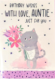 Auntie Birthday - Cute Cat With Love