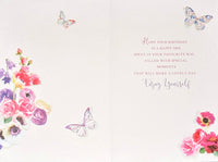 Open Female Birthday - Traditional Flowers & Butterflies