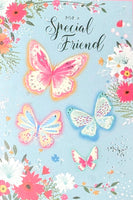 Friend Birthday - Traditional Blue Butterflies