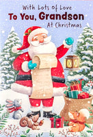 Grandson Christmas - Santa With List