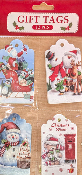 Christmas Tie On Tags - Cute