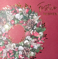 Box Of 10 Christmas Cards - Wreath
