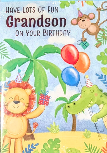 Grandson Birthday - Lion & Monkey