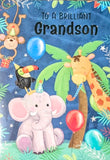 Grandson Birthday - Elephant & Giraffe