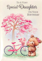 Daughter Birthday - Cute Bike & Tree