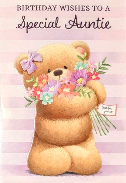 Auntie Birthday - Cute Bear Lilac