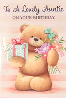 Auntie Birthday - Cute Bear Pink