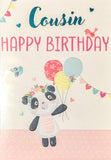 Cousin Birthday - Cute Panda Pink