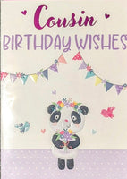 Cousin Birthday - Cute Panda Lilac