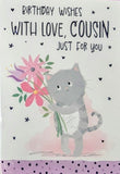 Cousin Birthday - Cute Cat With Love