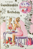 Granddaughter Birthday - Lady & Mirror Badged