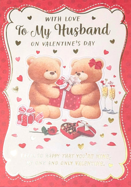 Valentines Husband - Large Cute Bears With Gifts