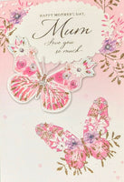 Mother’s Day Mum - Traditional Pink & Gold Butterflies