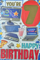 7 Boy Birthday - Games Console Red