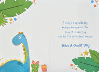 4 Boy Birthday - Dinosaur On Right