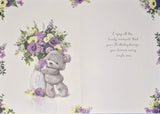 Sister Birthday - Large Cute Purple Flowers