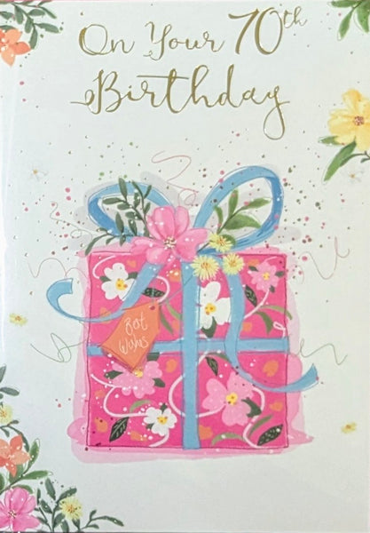 70 Birthday Female - Pink Gift Box